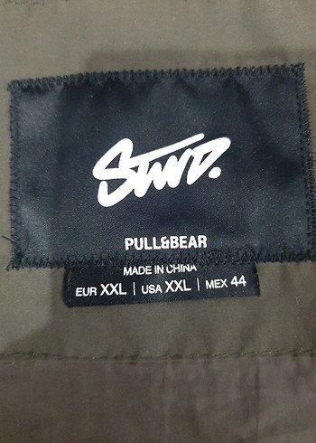 Pull&Bear XXL koyu haki yeşili Mont - Görsel 5