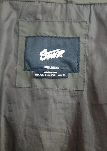 Pull&Bear XXL koyu haki yeşili Mont - Görsel 3