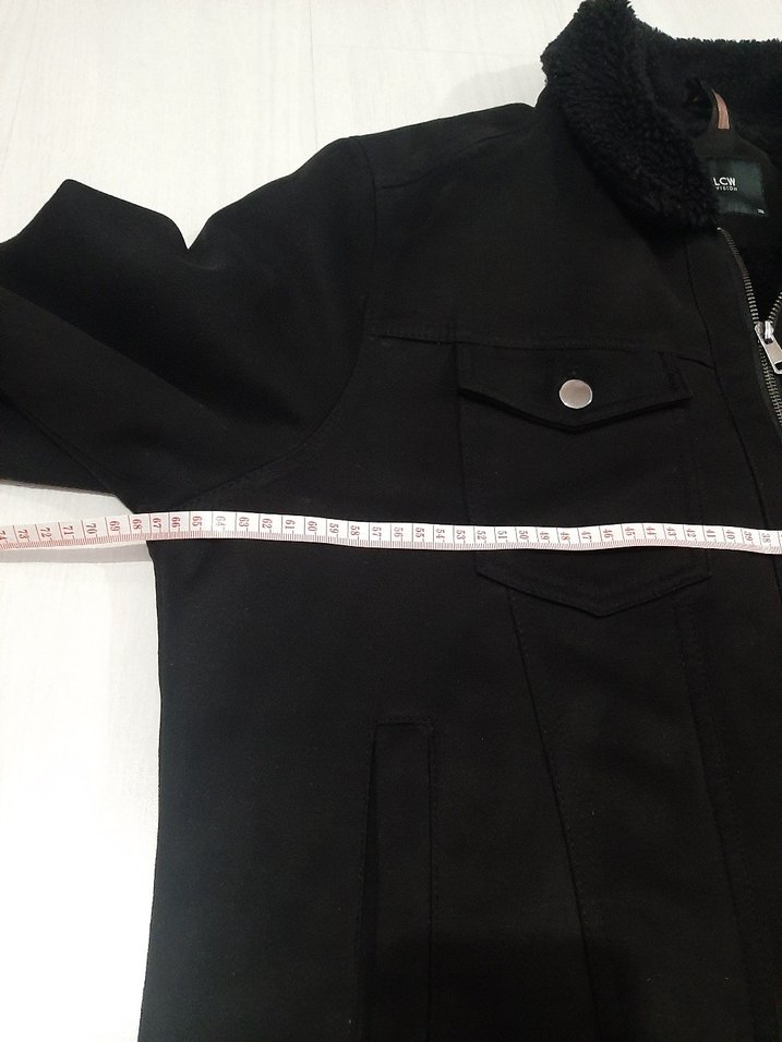 Siyah süvet mont içi kürklü sıfır ayarında - Görsel 5