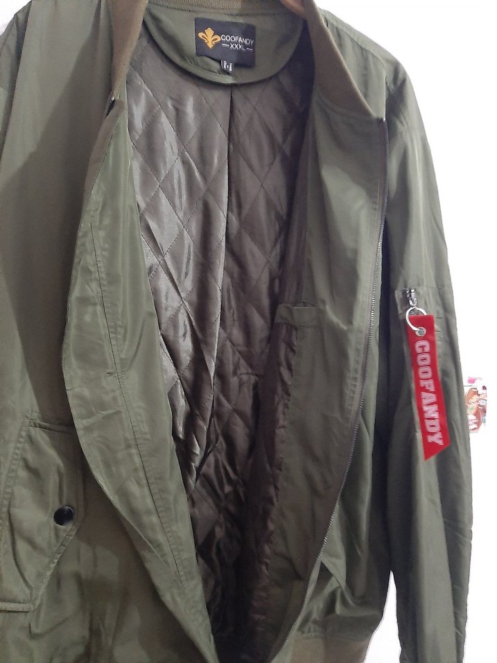 SIFIR ÜRÜN 
COOFANDY XXXL  Haki Fermuarlı Ceket - Görsel 5