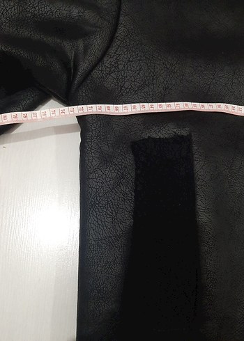 Siyah Kürklü Deri Kadın Biker Ceket - Görsel 5