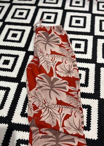 Kiremit Renkli Bohem Kadın Kumaş Pantolon - Görsel 3