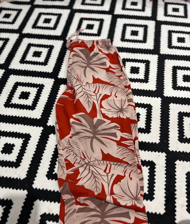 Kiremit Renkli Bohem Kadın Kumaş Pantolon - Görsel 3