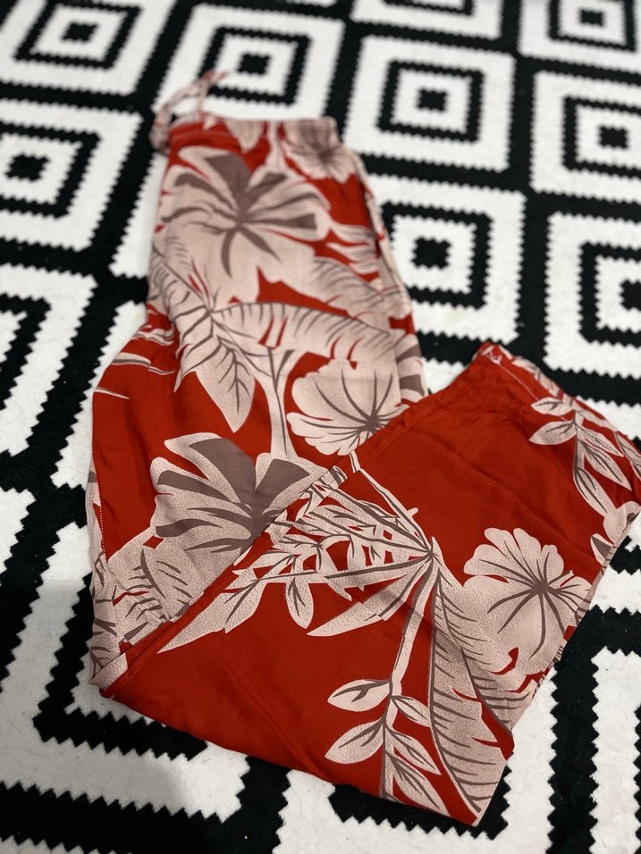 Kiremit Renkli Bohem Kadın Kumaş Pantolon - Görsel 4