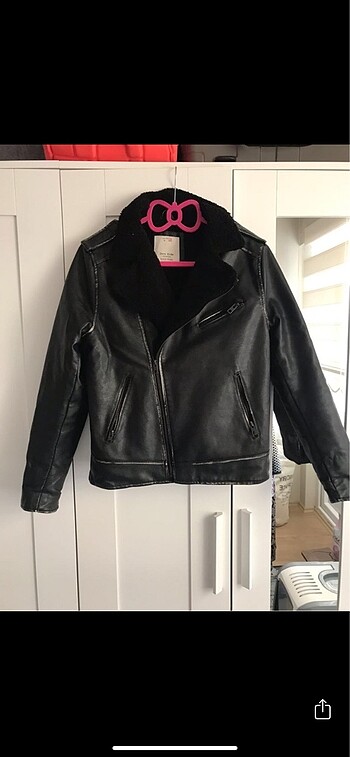 Zara kids 13-14 yaş eskitme biker kaban