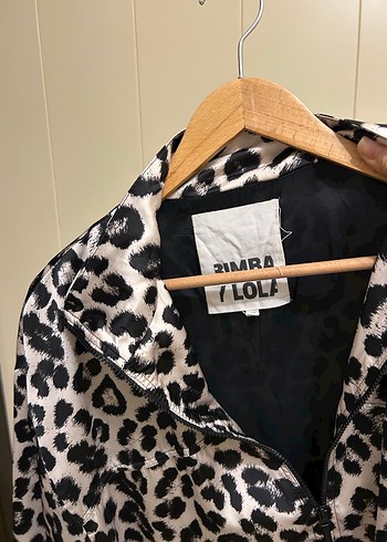 Bimna y-lola marka Leopar Desenli saten Kadın Street Wear Ceket - Görsel 4
