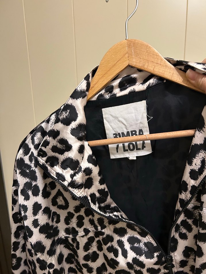 Bimna y-lola marka Leopar Desenli  saten Kadın Street Wear Ceket - Görsel 4
