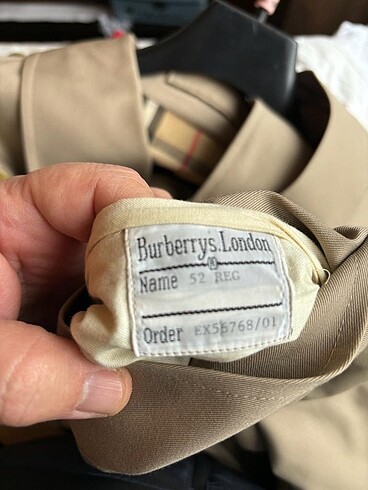 Burberry erkek trench kot 52 beden - Görsel 5