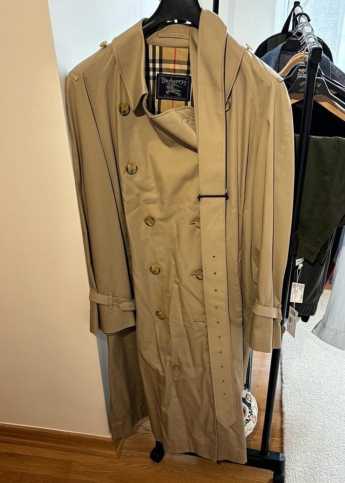 Burberry erkek trench kot 52 beden - Görsel 3
