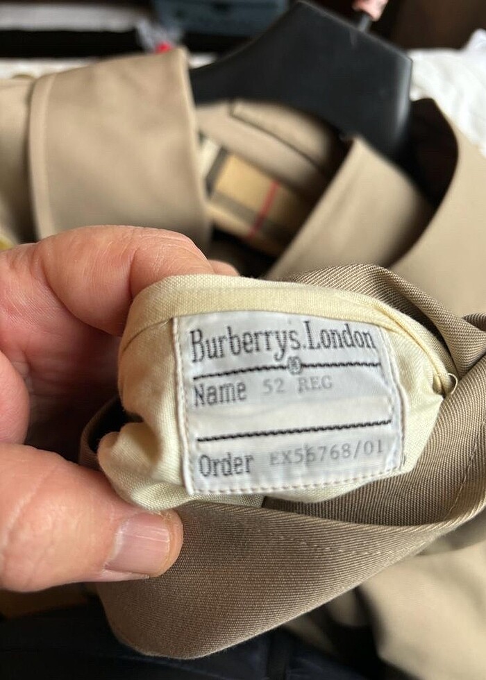 Burberry erkek trench kot 52 beden - Görsel 5