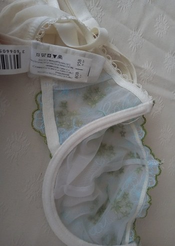 Nakışlı Turkuaz Vintage Bohem Sütyen - Görsel 4