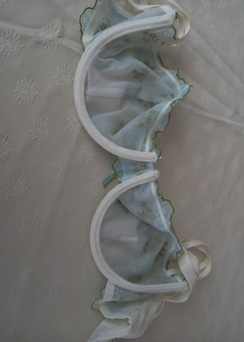 Nakışlı Turkuaz Vintage Bohem Sütyen - Görsel 3