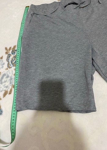 Gri Rahat Kesim Hamile Mini Şort - Görsel 5