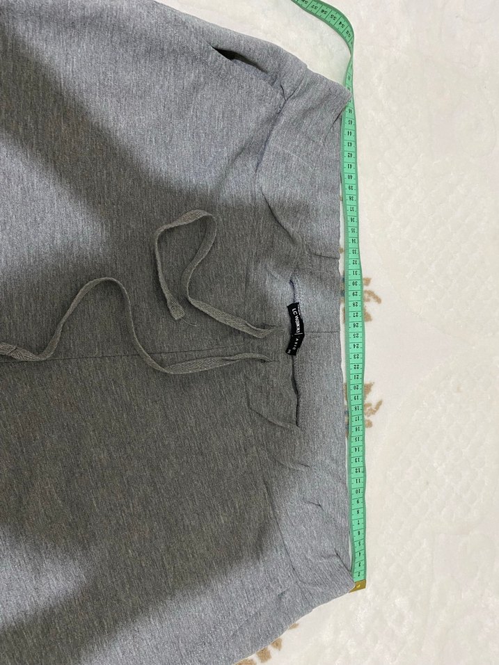 Gri Rahat Kesim Hamile Mini Şort - Görsel 2