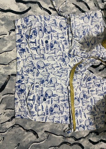 Mavi Desenli şort - Görsel 4