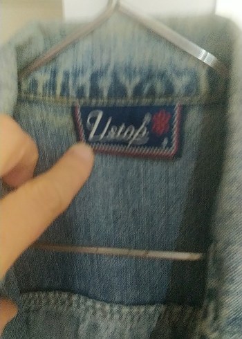 Kadın Mavi Denim Ceket, Düğmeli, Salaş Kesim - Görsel 2