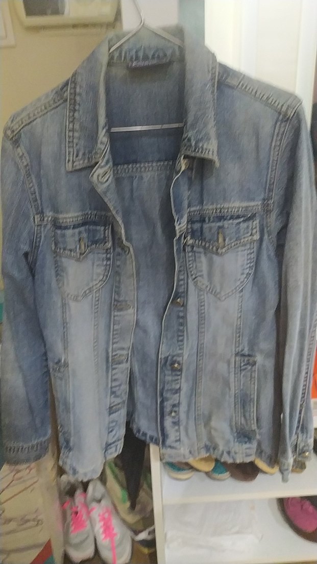 Kadın Mavi Denim Ceket, Düğmeli, Salaş Kesim - Görsel 3