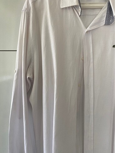 Lacoste Erkek beyaz gömlek
