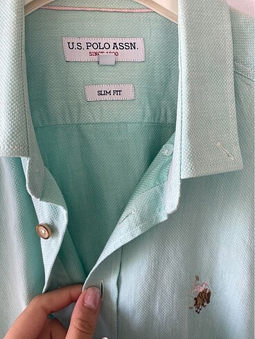 m Beden turkuaz Renk Erkek gömlek U.S.Polo slim fit