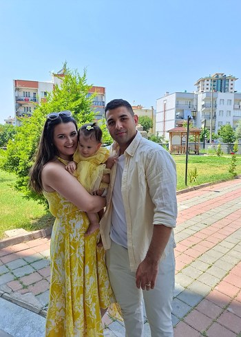 Sarı Uzun Kollarsız Salaş Bohem Elbise - Görsel 5