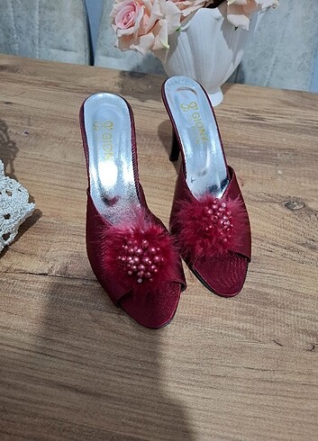 38 Beden bordo Renk Kına terliği