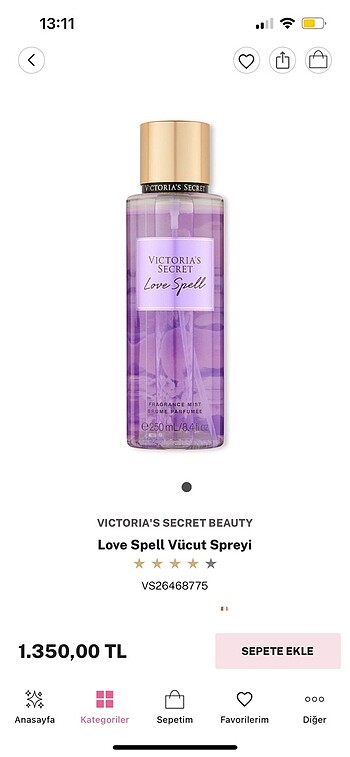 Victoria secret body mist