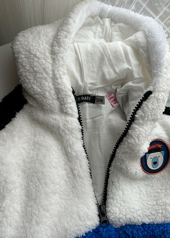 Kapüşonlu Erkek Çocuk Peluş Ceket - Görsel 2