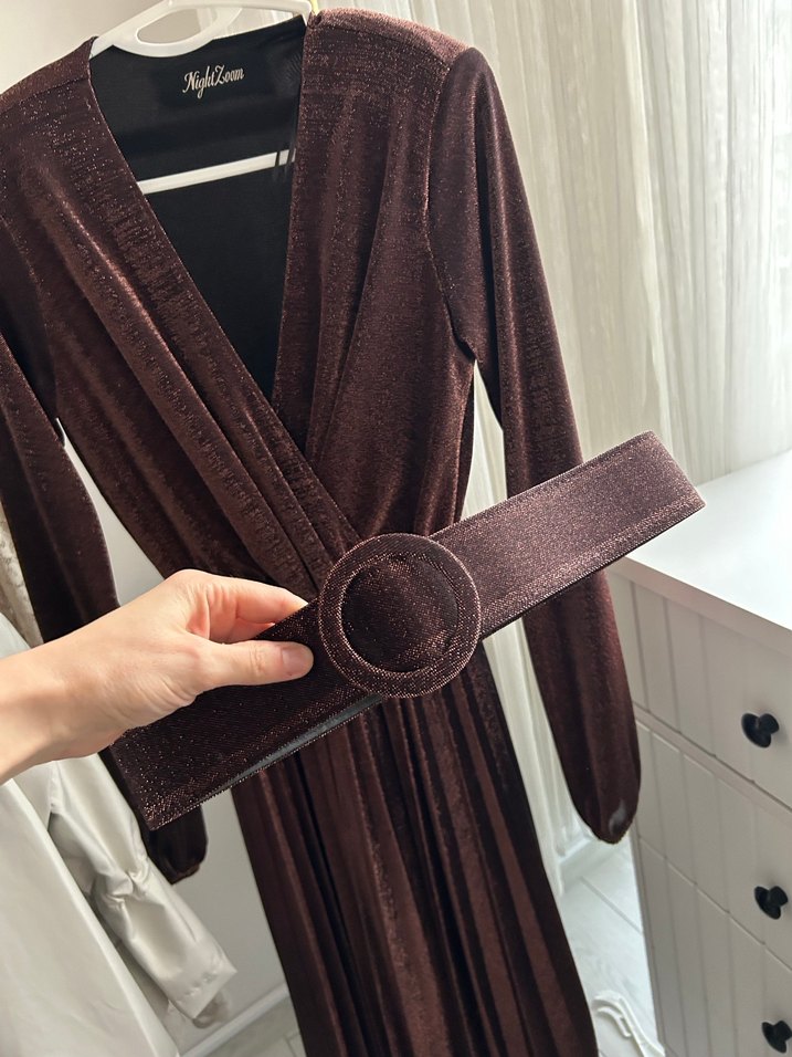 ADL Piliseli Uzun Kollu Uzun Elbise - Görsel 2