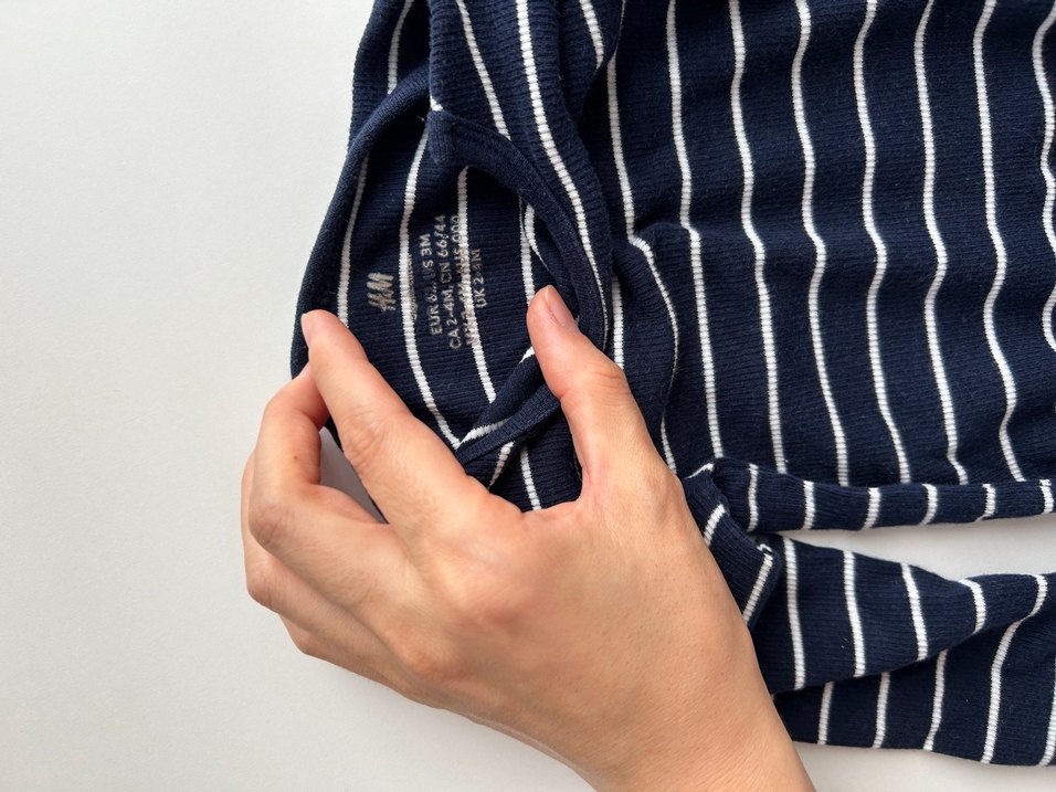 H&M Çizgili Lacivert Erkek Bebek Body - Görsel 2