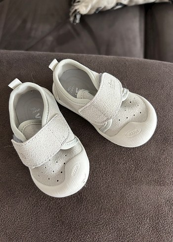 19 Beden Gri Erkek Bebek İlk Adım Ayakkabısı Vicco