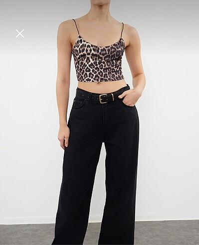Trendyol & Milla TREND BASİC LEOPAR CROP