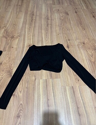 SİYAH BASİC CROP TOP