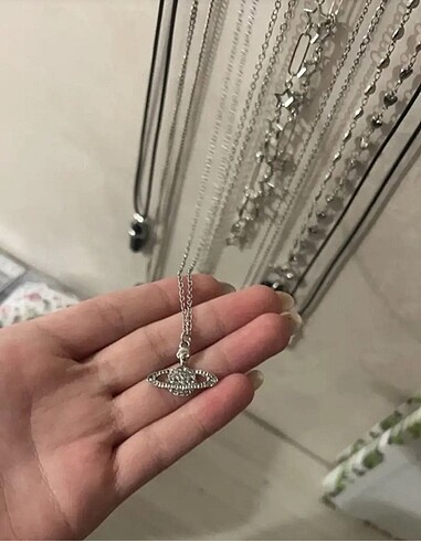 Sheinside PİNTEREST TREND RHİNESTONE PLANET KOLYE