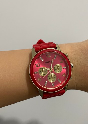 Kırmızı Kadın Kol Saati - Görsel 5