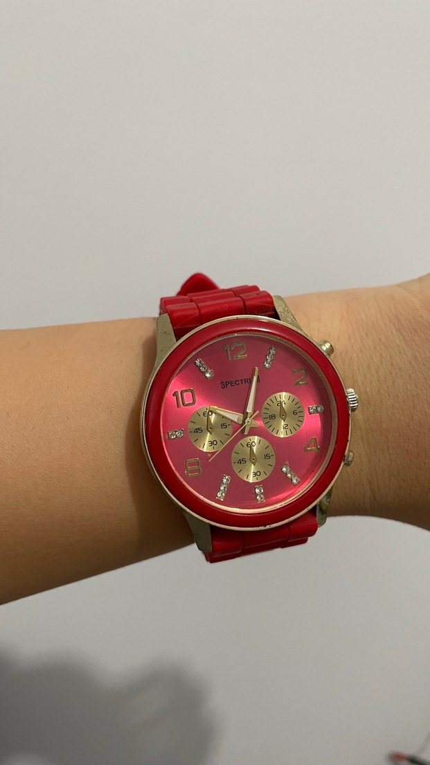 Kırmızı Kadın Kol Saati - Görsel 5