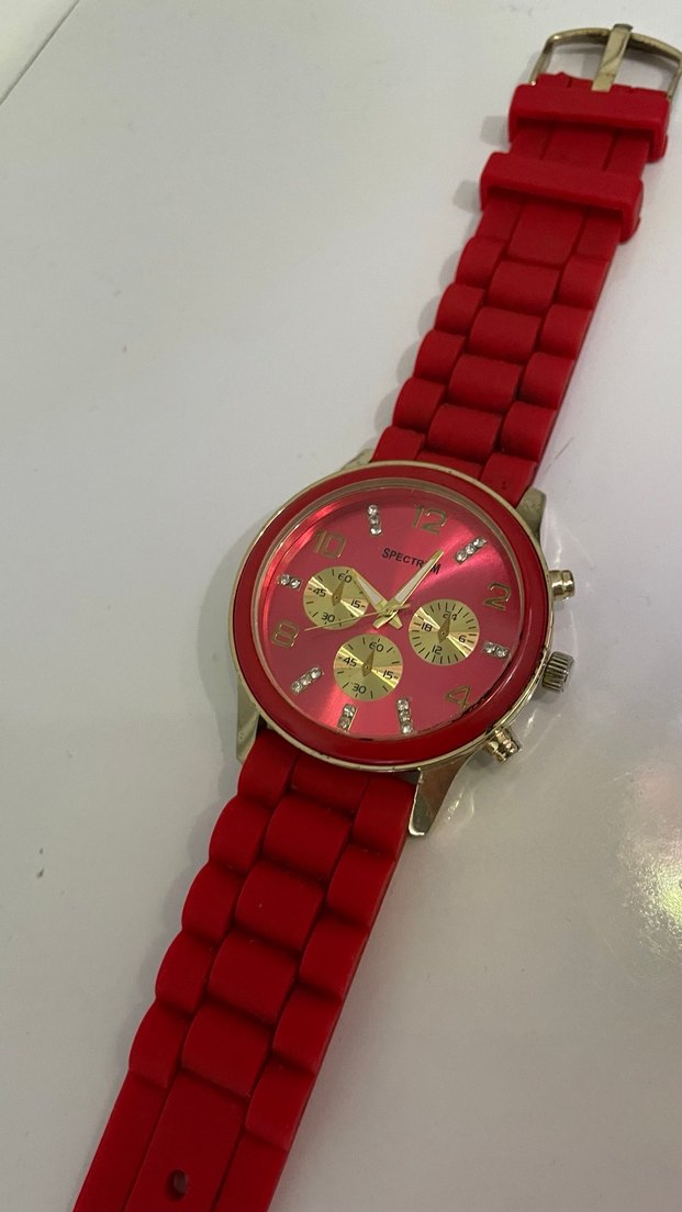 Kırmızı Kadın Kol Saati - Görsel 2