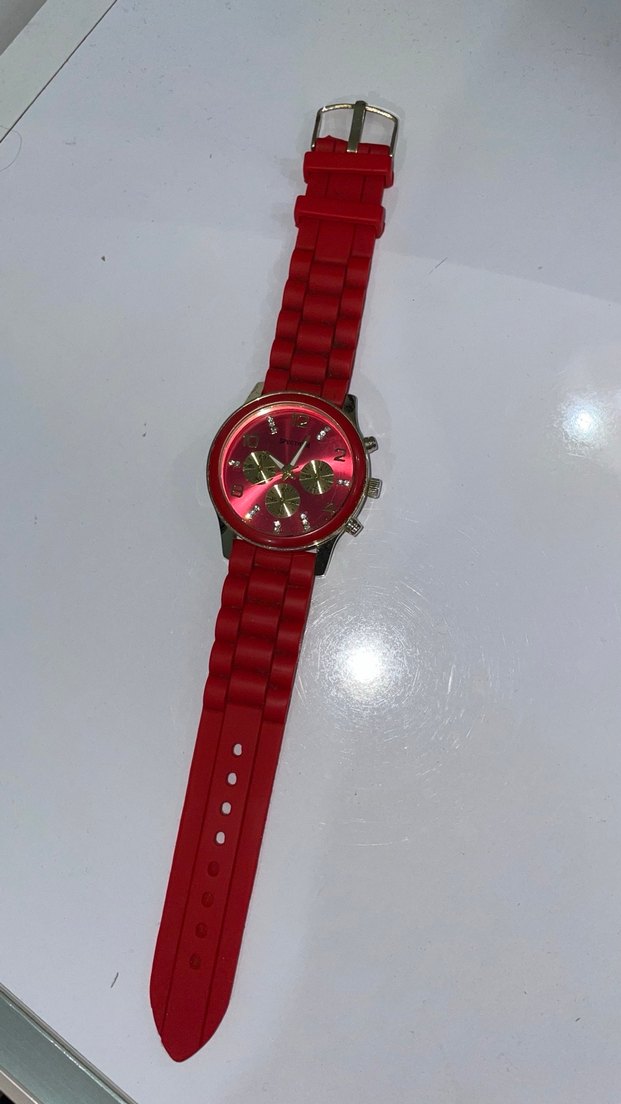 Kırmızı Kadın Kol Saati - Görsel 3