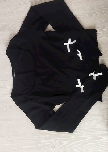 Uzun Kollu Siyah Triko Goth Bluz Y2K