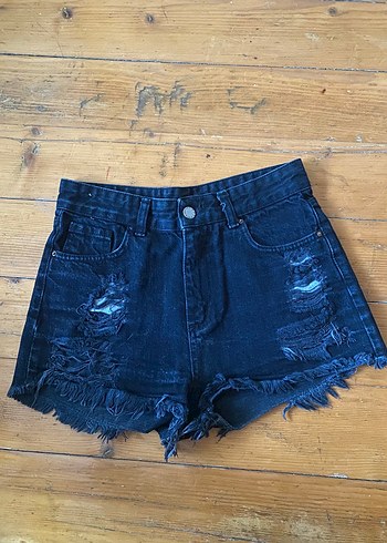 Kadın Yırtık Denim Mini Şort topshop