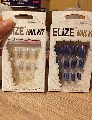 Hologram takma tırnak tips protez