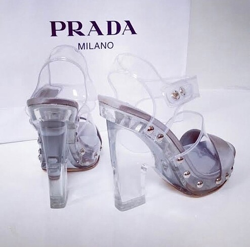 Prada clear heels