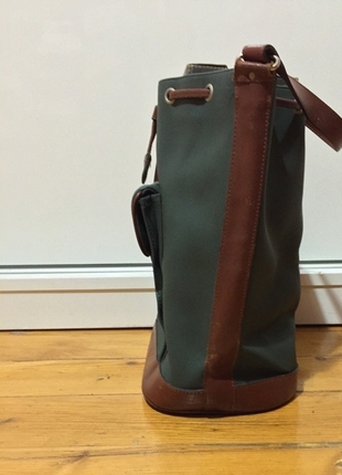 Lacoste Orj Lacoste büzgülü kahve/yeşil deri kayış çanta