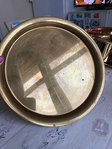 Beden altın Renk gold renk gerçek bakır tepsi