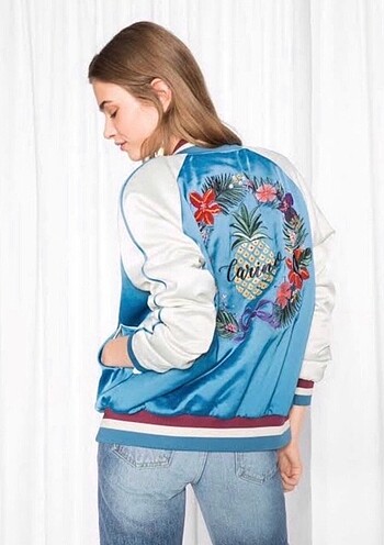 m Beden All Saints Saten Bomber