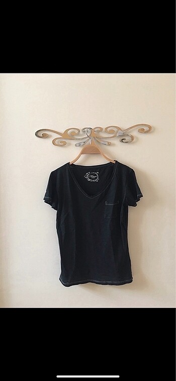 Mavi Jeans mavi düz basic tişört