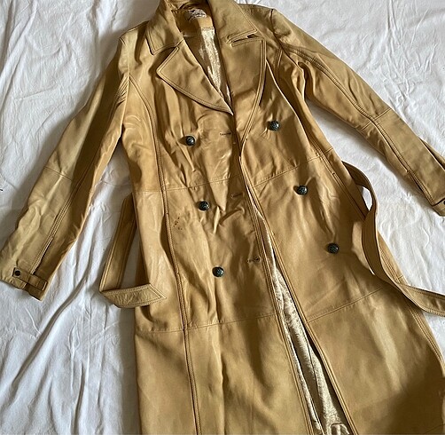Diğer y2k deri trenchcoat