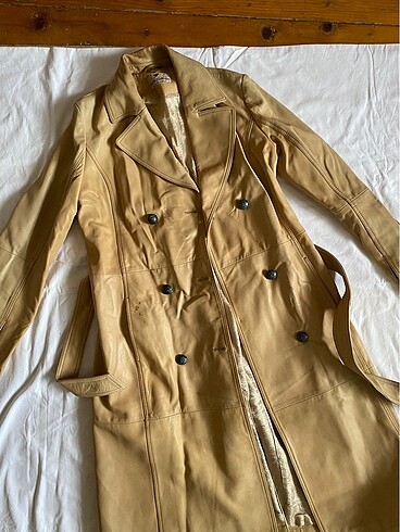 m Beden y2k deri trenchcoat