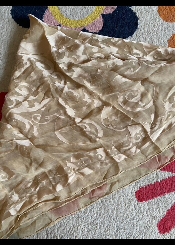 ipek karışımı bej pareo - Görsel 4