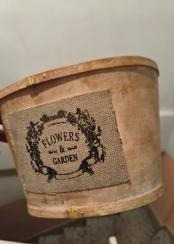 Hasır Vintage Saksı Çiçeklik - Görsel 3