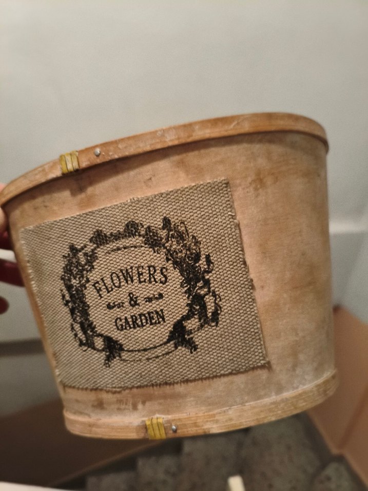 Hasır Vintage Saksı Çiçeklik - Görsel 3